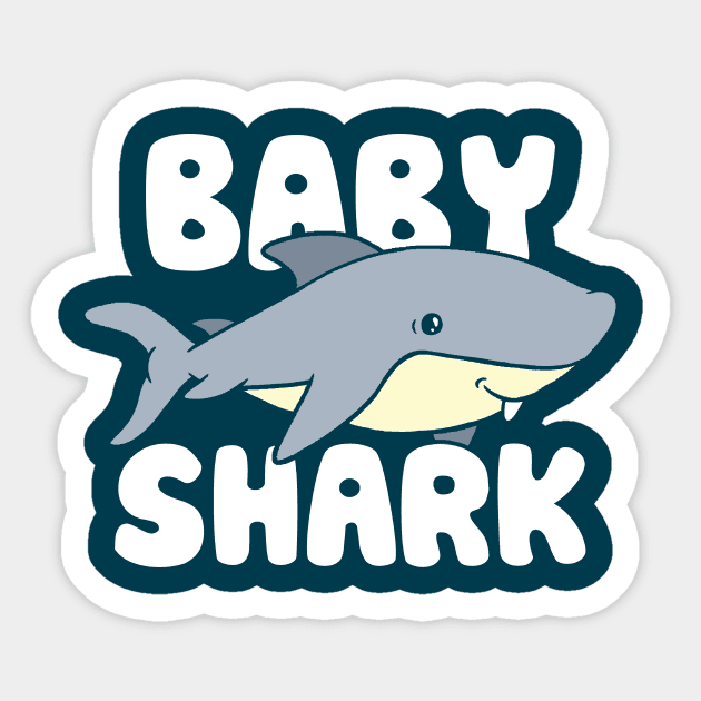 Cute Baby Shark T Shirt Kids Sticker TeePublic